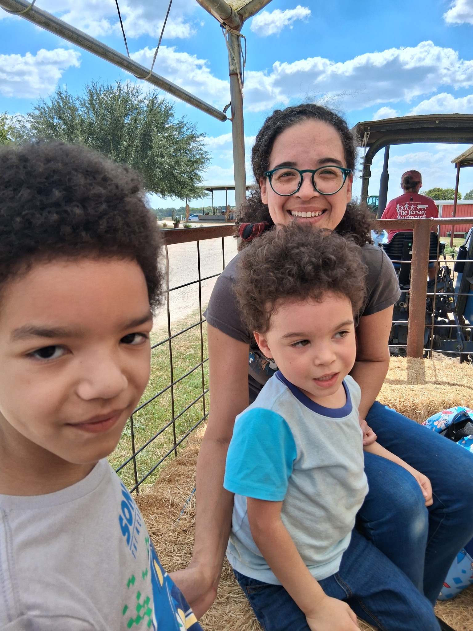 Family photo at the farm