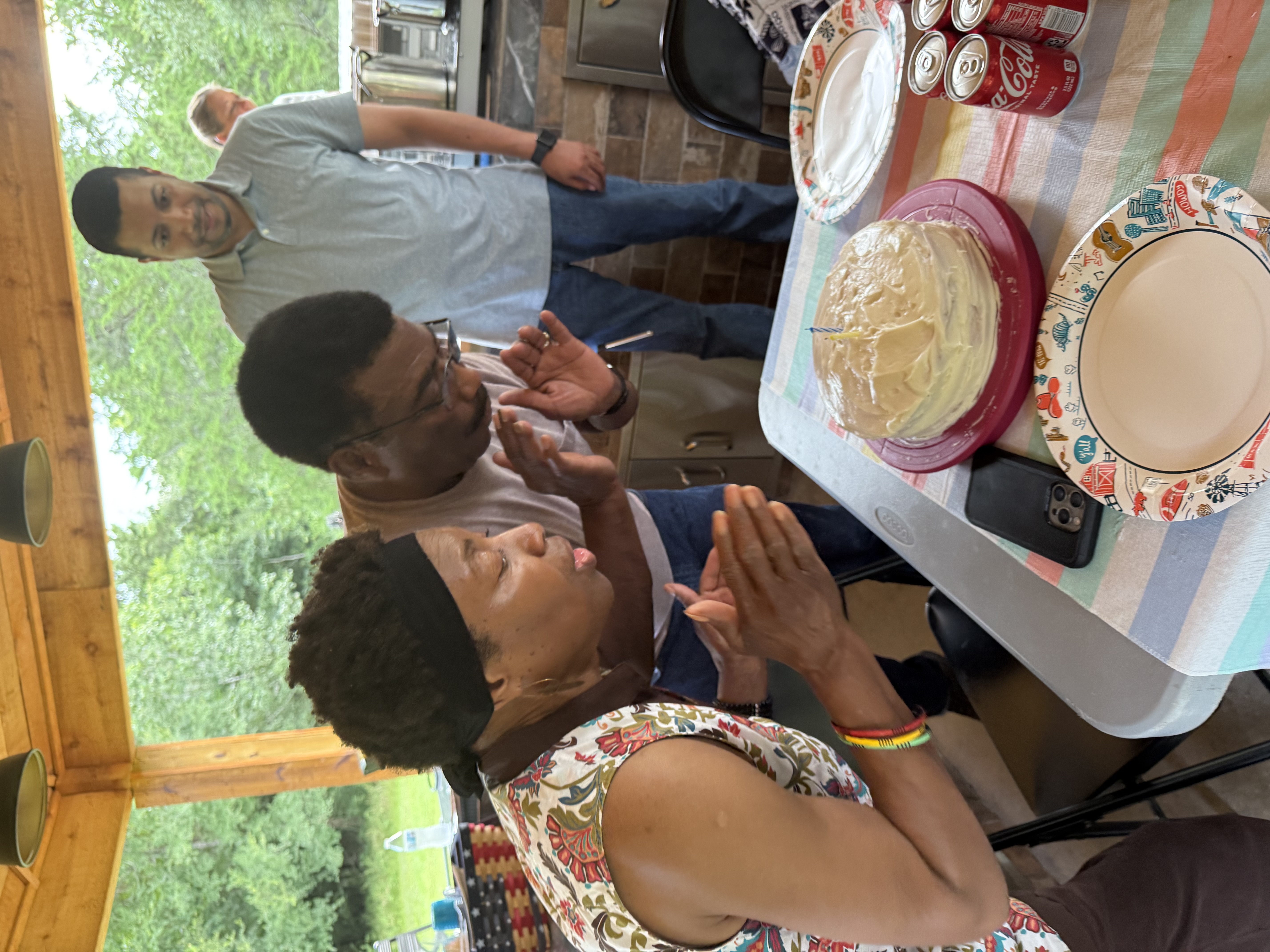 Family gathering at the table