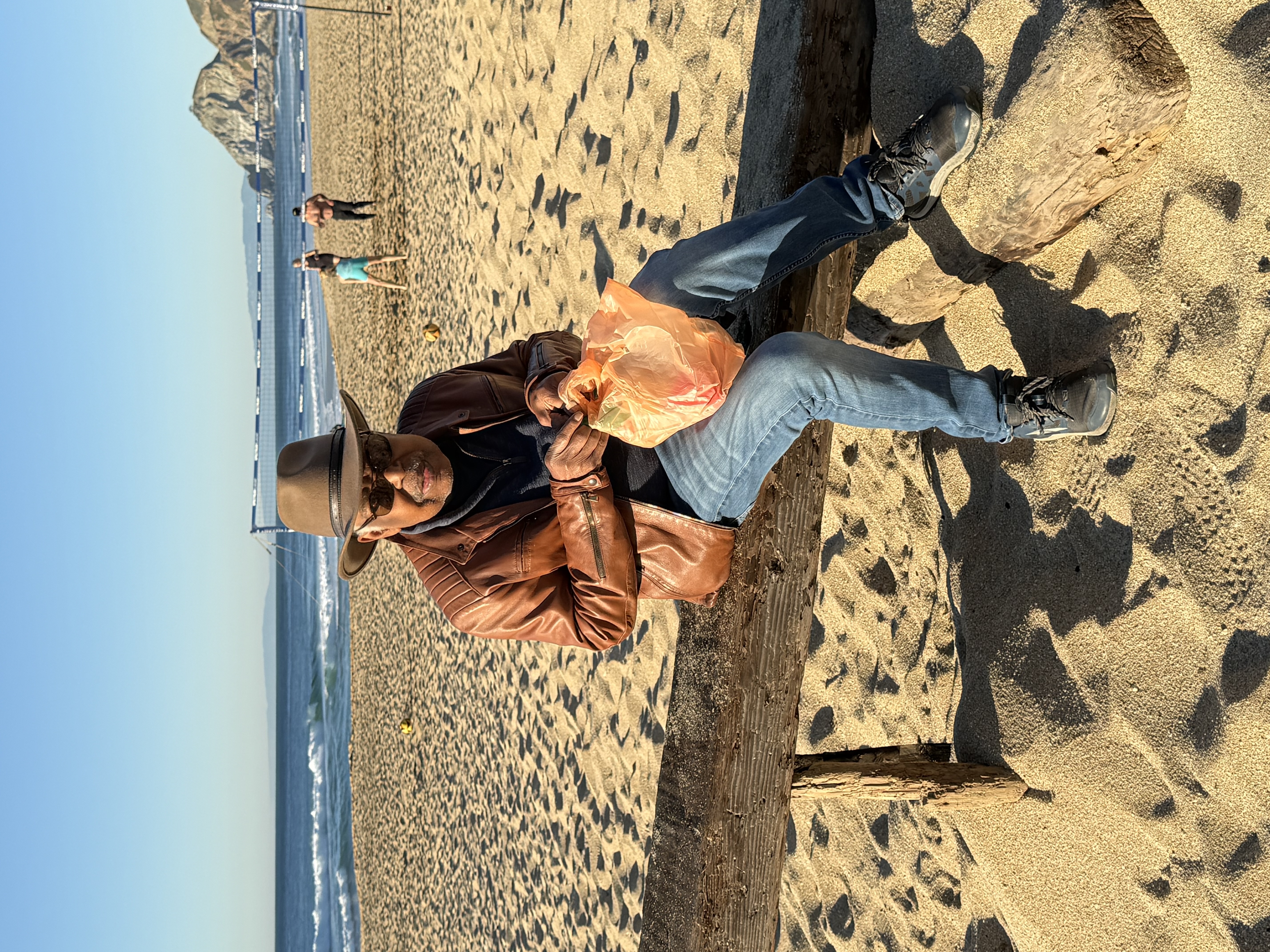 Family member at the beach